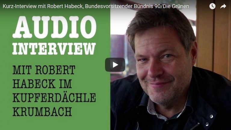 Kurz-Interview mit Robert Habeck, Bundesvorsitzender Bündnis 90/Die Grünen