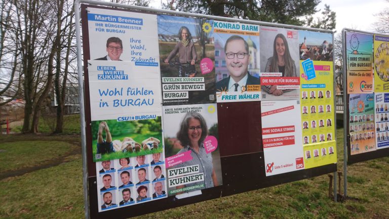 Ressourcenschonender Wahlkampf in Burgau